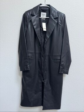 Abercrombie & Fitch Black Vegan Leather Jacket